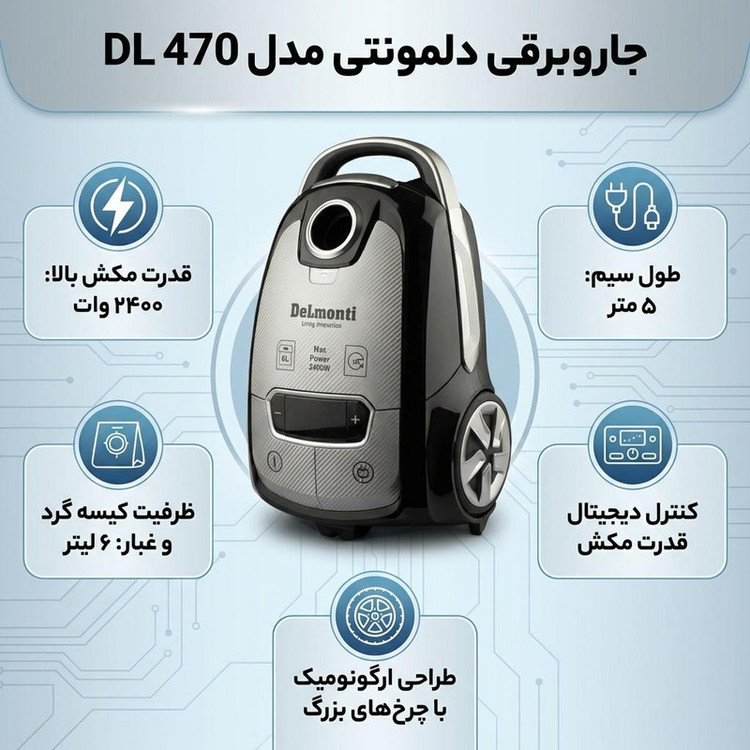 جاروبرقی دلمونتی مدل DL 470